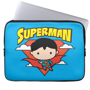 Capa Para Notebook Chibi Superman Bolinhas Shield e Nome