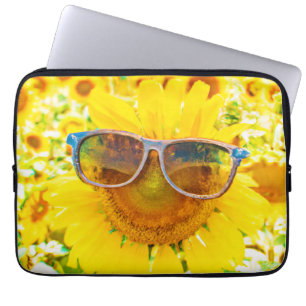 Capa Para Notebook Chic de Sombreados de Girassol