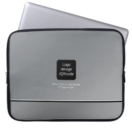 Capa Para Notebook Chic Modern Business Logo Silver