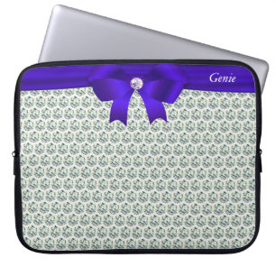 Capa Para Notebook Chic moderno e diamantes brilhantes em Laptop de p