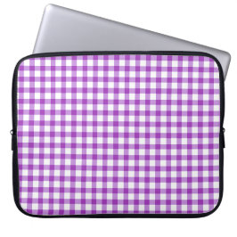 Capa Para Notebook Chic Purple Gingham Country