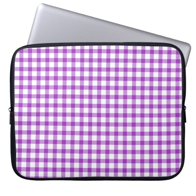 Capa Para Notebook Chic Purple Gingham Country (Frente)
