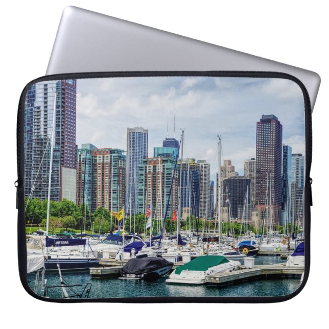 Capa Para Notebook Chicago Harbor (Frente)