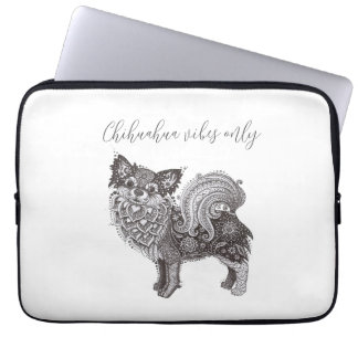 Capa Para Notebook Chihuahua Vibes Neoprene Laptop Sleeve 13 inch