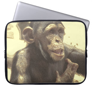 Capa Para Notebook chimpanzé metálico