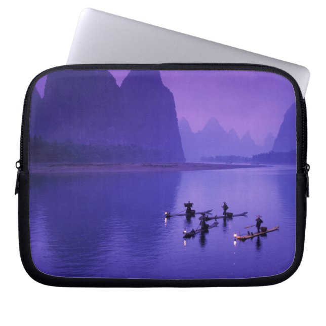 Capa Para Notebook China, Rio Li. Pescadores de corormorões. (Frente)