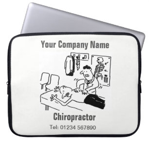 Capa Para Notebook Chiropractor está Tratando um Cartoon Engraçado 