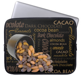 Capa Para Notebook Chocolate Bits e amêndoas Fecham Fotografia
