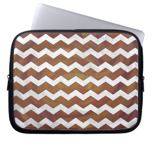 Capa Para Notebook Chocolate Carmel Swirl Chevron Patterno