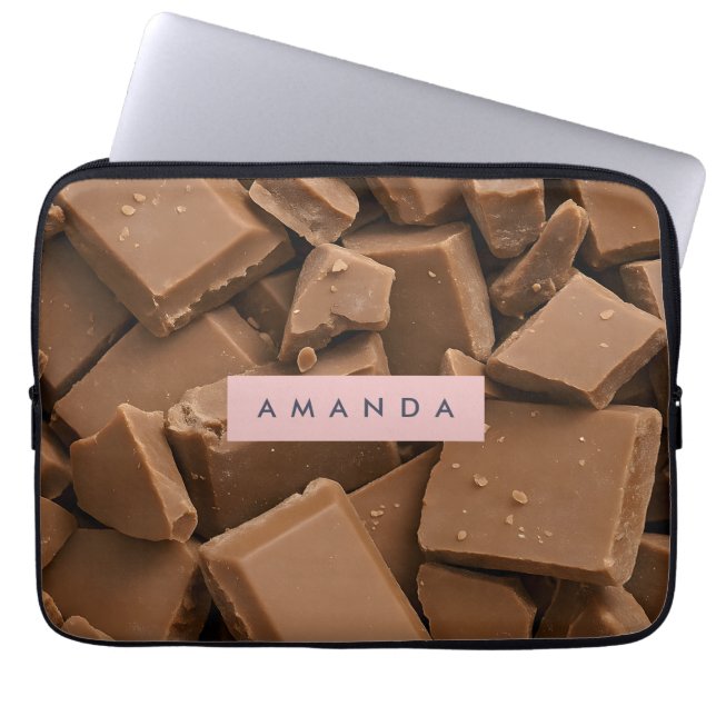 Capa Para Notebook Chocolate Chunk de Leite Cremoso Personalizado (Frente)