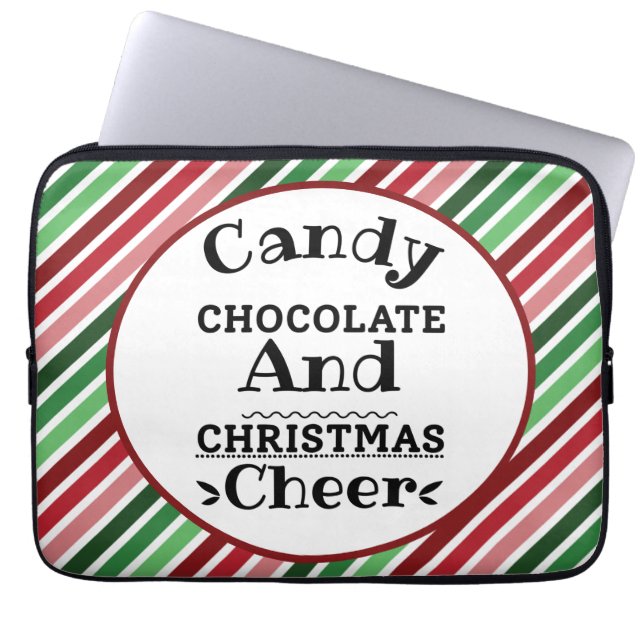 Capa Para Notebook Chocolate doce e animação de Natal (Frente)