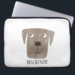 Capa Para Notebook Chocolate Labrador Retriever Dog Personalizado<br><div class="desc">Um cão de chocolate Labrador para te fazer sorrir. Altere ou remova o nome a ser personalizado. Arte original de Nic Squirrell.</div>