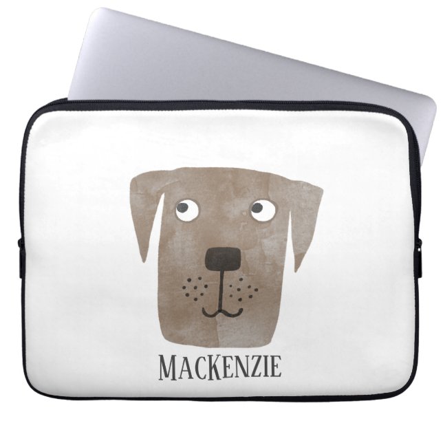 Capa Para Notebook Chocolate Labrador Retriever Dog Personalizado (Frente)