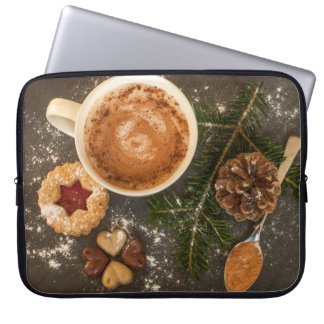 Capa Para Notebook Chocolate Quente de Natal