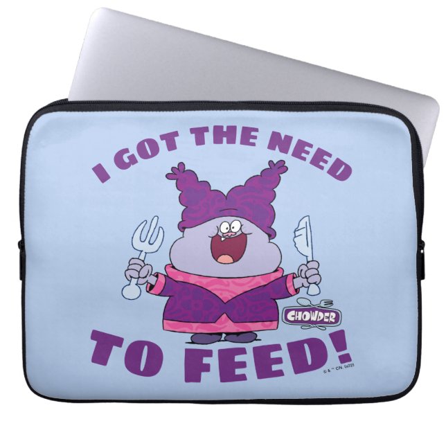 Capa Para Notebook Chowder com garfo e faca (Frente)