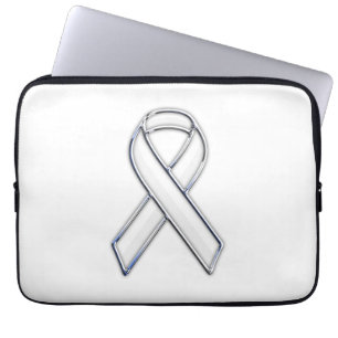 Capa Para Notebook Chrome Print Belted White Ribbon Awareness