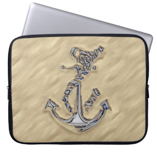 Capa Para Notebook Chrome Rope Anchor on the Beach