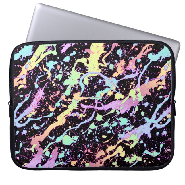 Capa Para Notebook chuva de tinta arco-íris extrema : (Frente)