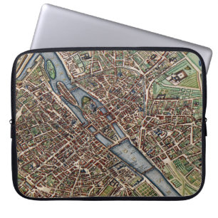 Capa Para Notebook Cidade do mapa de Paris antiga