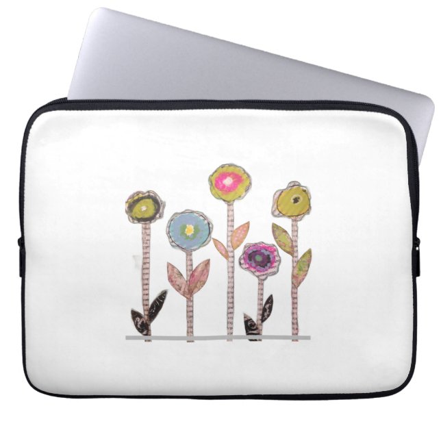 Capa Para Notebook Cinco Flores Simples (Frente)
