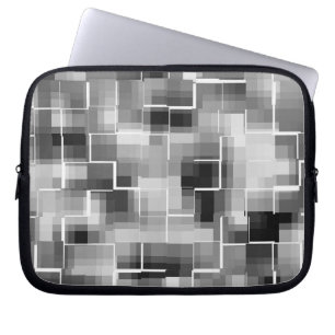 Capa Para Notebook Cinza abstrato Black White
