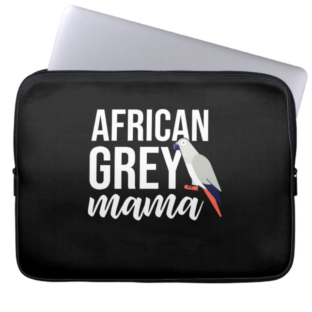 Capa Para Notebook Cinza Africana Parrot Mama (Frente)