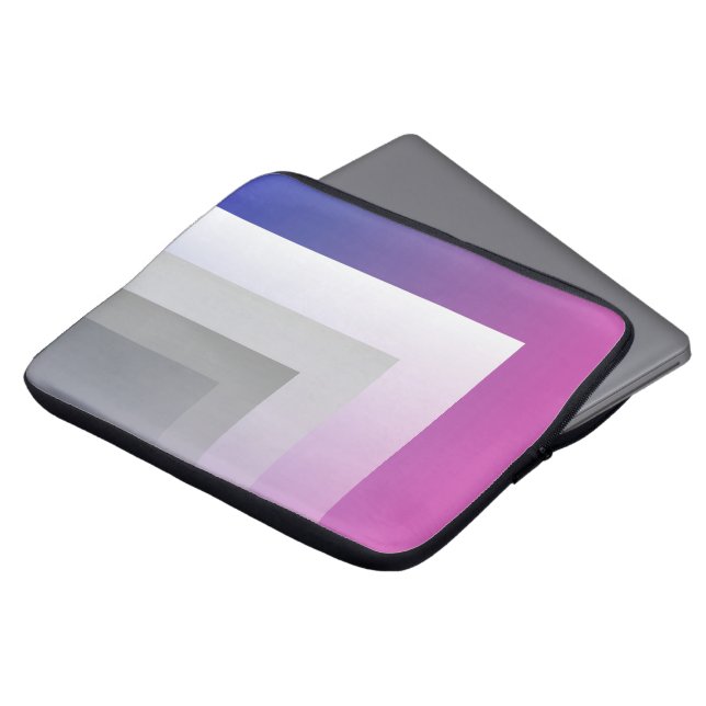 Capa Para Notebook Cinza azul da Fuchsia (Frente Topo)