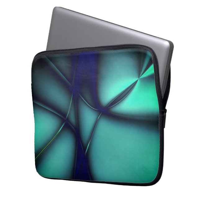 Capa Para Notebook Cinza de menta queimada sob linhas brilhantes pare (Frente Esquerda)