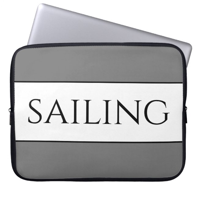 Capa Para Notebook Cinza desportiva moderna à VANTAGEM - Greve de Ver (Frente)