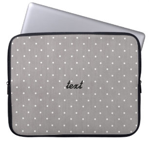 Capa Para Notebook Cinza e Branco Pequenos Pontos Modern Chic