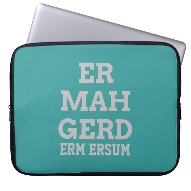 Capa Para Notebook Cinza Ermahgerd Bolsa de laptop (Frente)