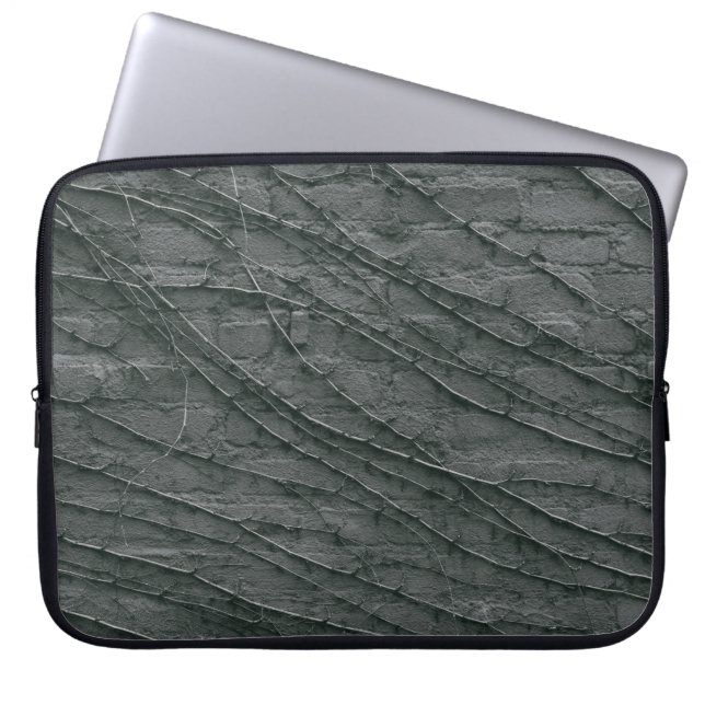 Capa Para Notebook Cinza pintada parede de tijolos (Frente)