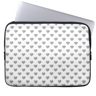 Capa Para Notebook Cinzas Concretas Simétricas em Branco