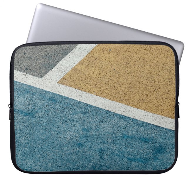Capa Para Notebook Cinzas de término, amarelas e pavimentação pintada (Frente)