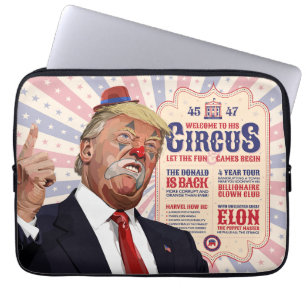 Capa Para Notebook Circo do Palhaço de Trump - Design Poster vintage