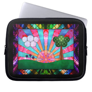 Capa Para Notebook Círculo da Bolsa de laptop do Sol