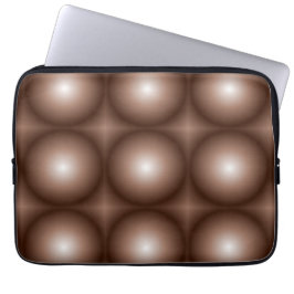 Capa Para Notebook Círculo Geométrico 3D Escuro Mocha Mousse Branco
