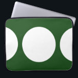 Capa Para Notebook Círculos brancos em verde<br><div class="desc">Este padrão geométrico em negrito apresenta um círculo branco no centro e dois círculos brancos nas bordas de um fundo verde. Se quiser adicionar um monograma ou imagem ao design,  clique no botão "Personalizar!". Imagem criada digitalmente. Copyright © 2011 Claire E. Skinner. Todos os direitos reservados.</div>