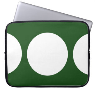 Capa Para Notebook Círculos brancos em verde