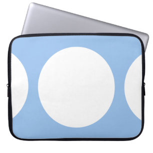 Capa Para Notebook Círculos brancos no azul claro
