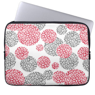 Capa Para Notebook Círculos com cinza e impressão de pele-leopardo ve