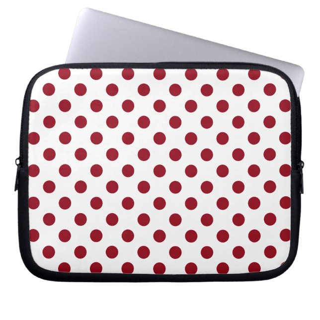 Capa Para Notebook Círculos de Bolinhas Vermelhas Crimson (Frente)