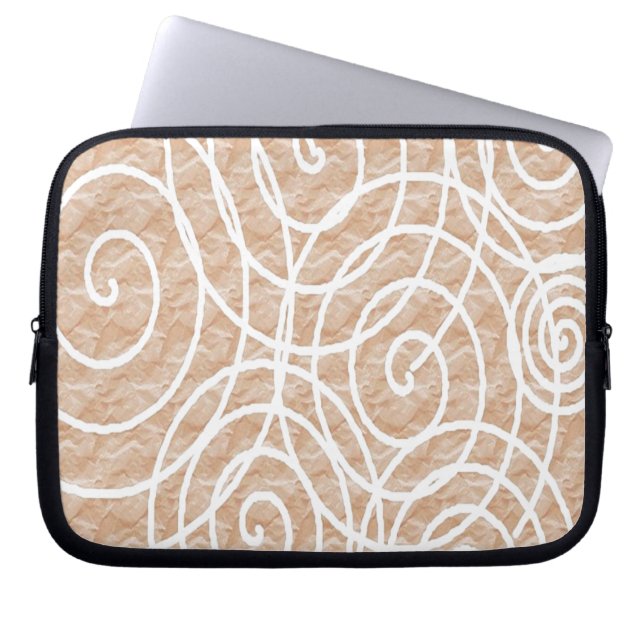 Capa Para Notebook Círculos De Pêssego Pálidos (Frente)
