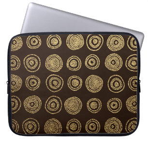 Capa Para Notebook Círculos do ouro: Padrão Desenhado à Mão