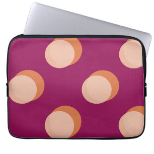 Capa Para Notebook Círculos e Sombras Retro Padrão Negrito Roxo