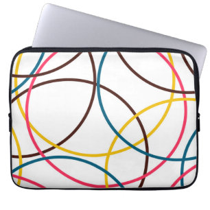 Capa Para Notebook Círculos legal, simples e coloridos de tendências