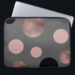 Capa Para Notebook círculos pretos cor-de-rosa, cor-de-rosa, rosa, el<br><div class="desc">Design na moda moderno e representando círculos falsos de ouro rosa,  rosa e preto sobre um fundo cinza.</div>