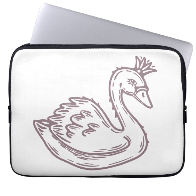 Capa Para Notebook Cisne na coroa (Frente)