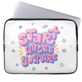 Capa Para Notebook Citação Colorida com Letras em Balão