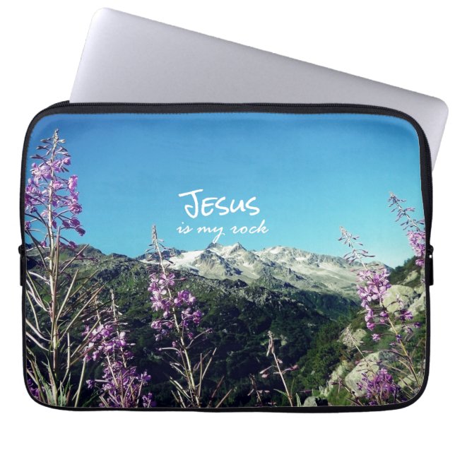 Capa Para Notebook Citação Cristã: Jesus é o meu Rock (Frente)